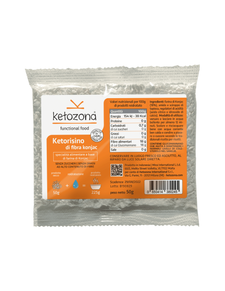 KetoRisino – بديل للأرز من ألياف الكونجاك