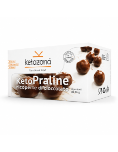 Ketozona KetoPraline, praline ricoperte di cioccolato ad alto contenuto di fibre.