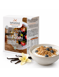 Croccanti flakes proteici da gustare con yogurt, latte o bevande fredde, senza zuccheri aggiunti e senza olio di girasole.