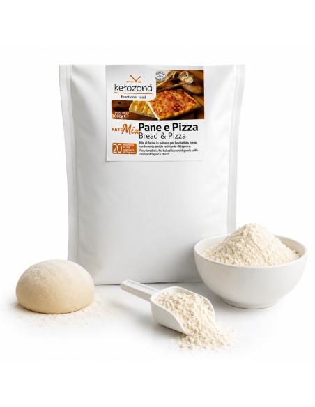 Mix di farine in polvere ideale per preparare pane, pizza e lievitati dal gusto autentico, con amido resistente di tapioca.