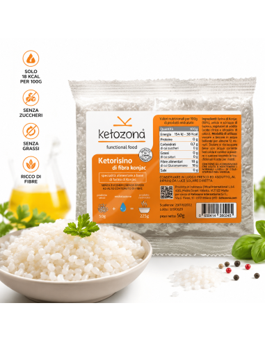 KetoRisino – بديل للأرز من ألياف الكونجاك