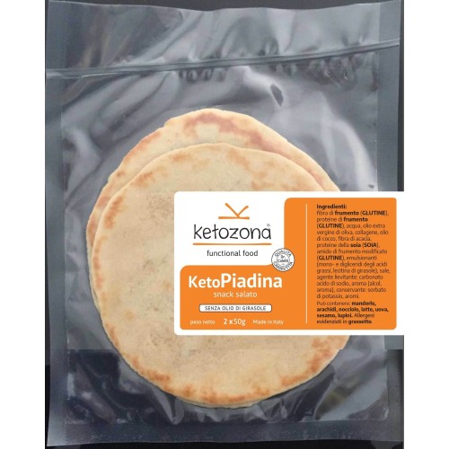 KetoPiadina - confezione da 2 Piadine x 50 g l'una